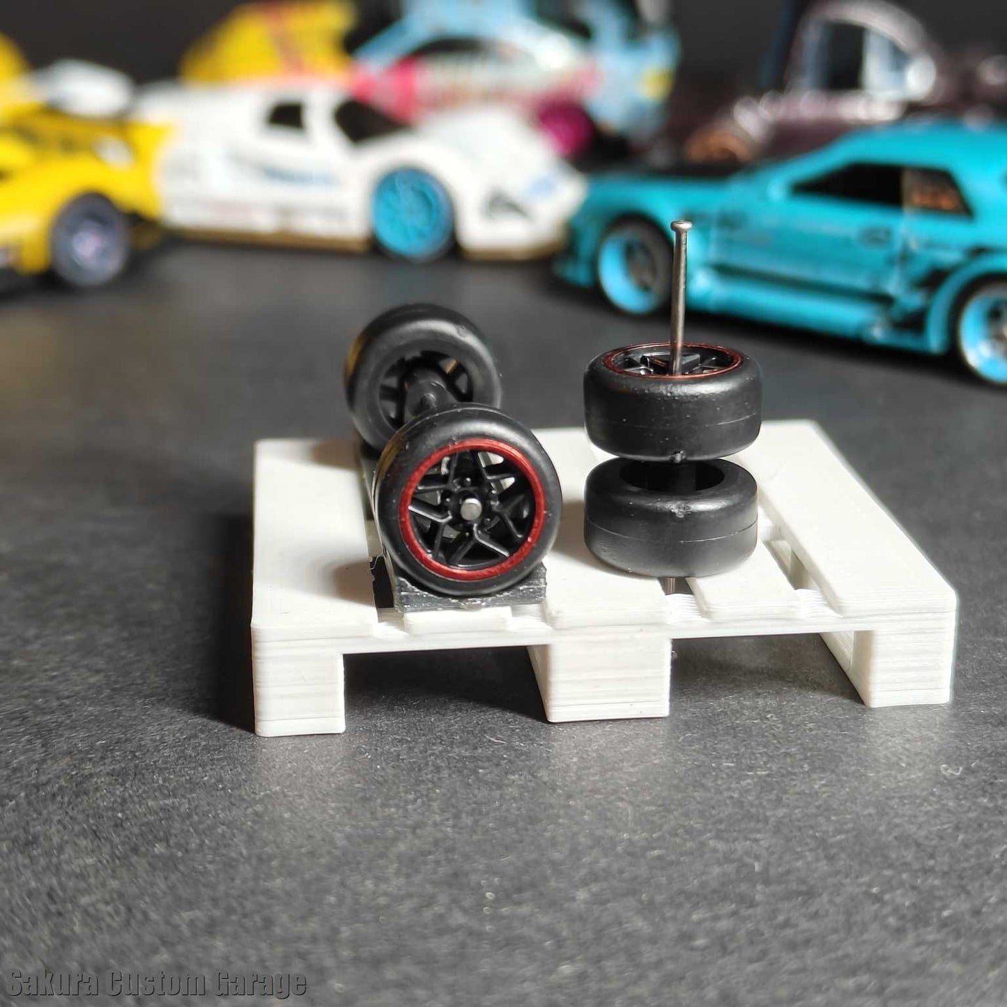 SpeedRides: Star-Spoke (Black + Chrome Red Pinstrip Line)