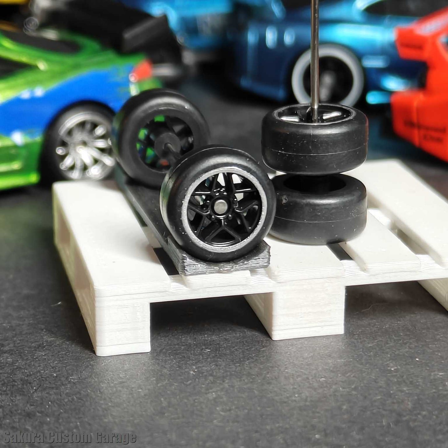 SpeedRides: Star-Spoke Rims (Black + Chrome Silver Pinstrip Line)