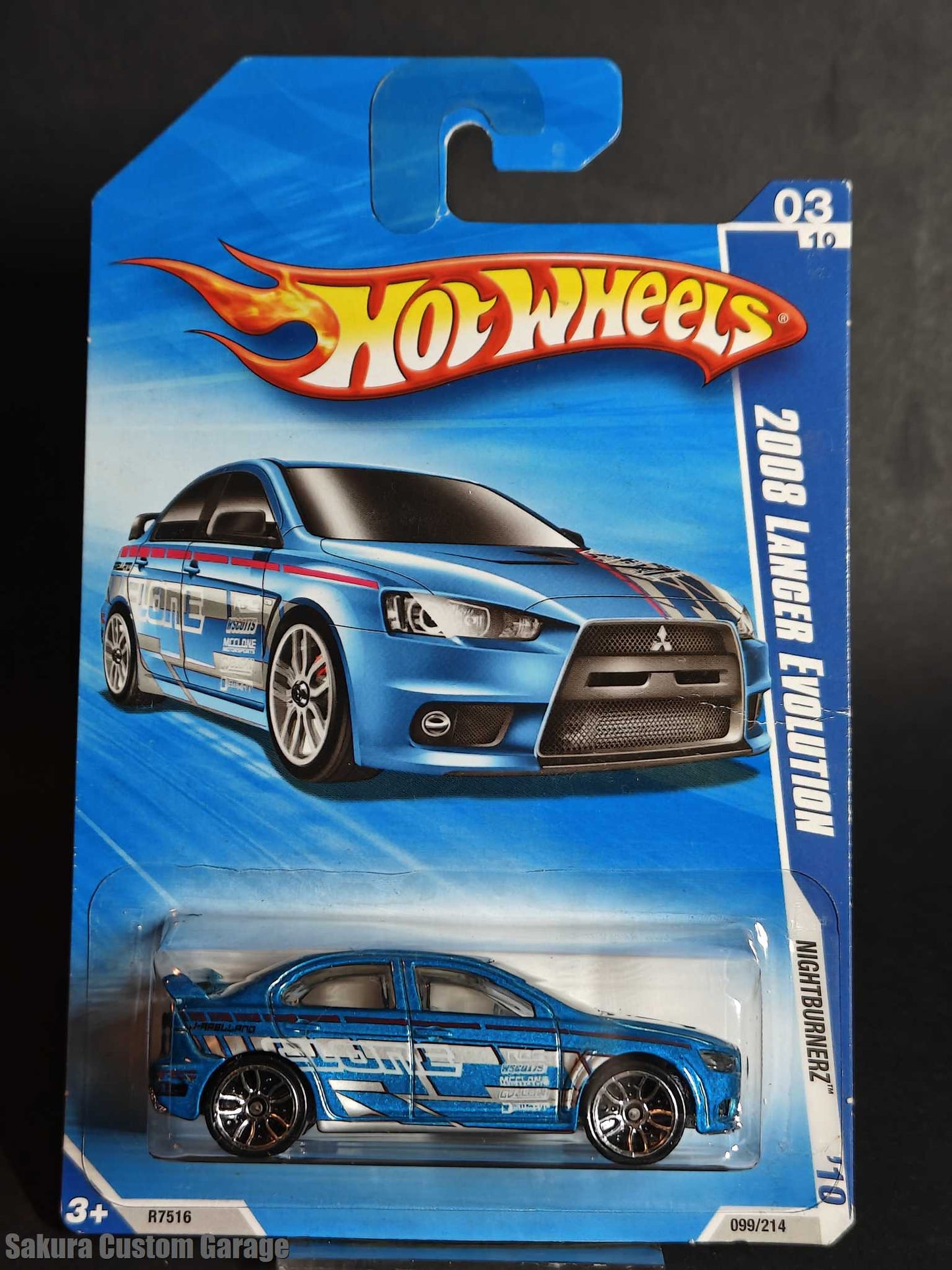 Hot Wheels - 2008 Mitsubishi Lancer Evolution (2010) 3/10 Nightburnerz 99/214
