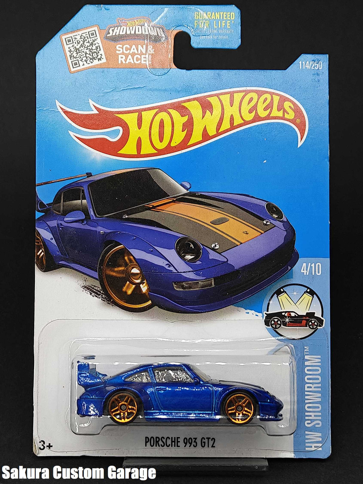 Hot Wheels - Porsche 993 GT2 (2016) 4/10 HW Showroom 114/250 (Long US Card)