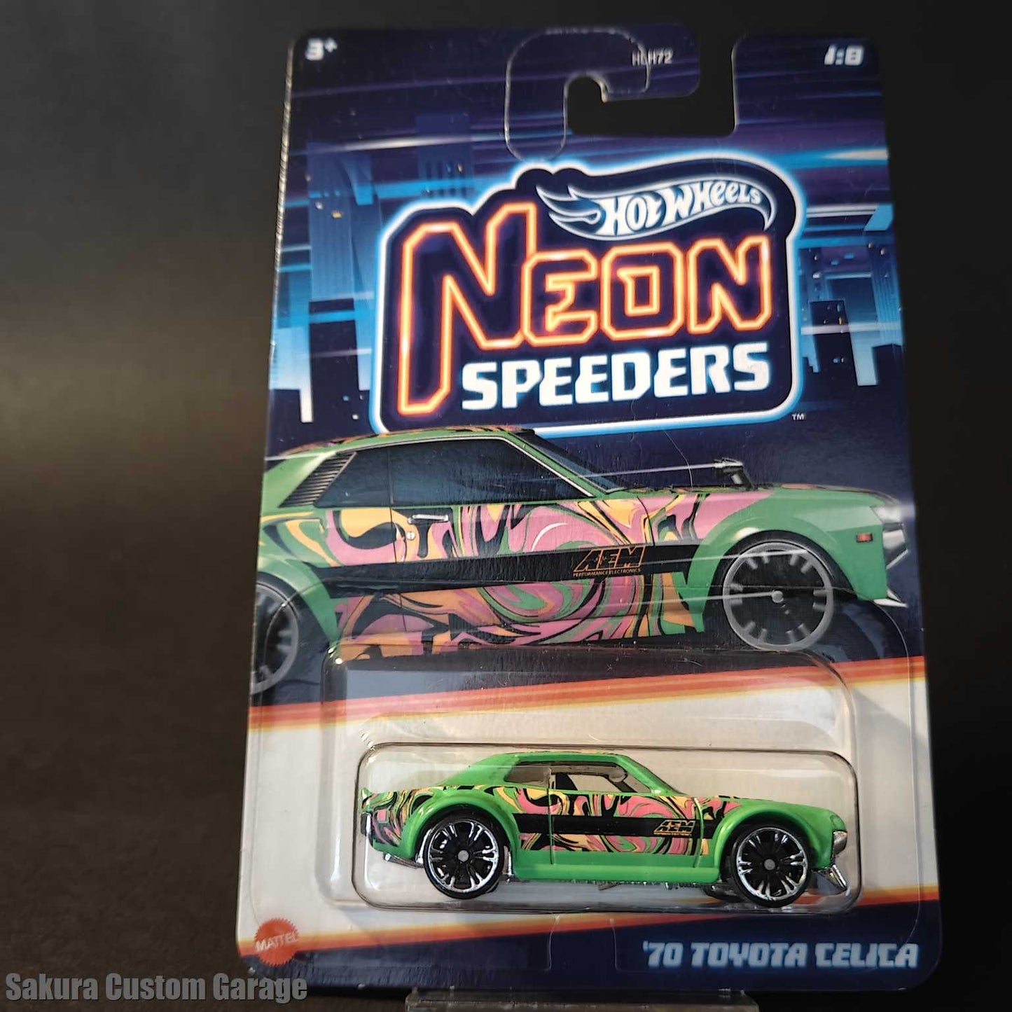 Hot Wheels - '70 Toyota Celica  (2024) Neon Speeders 1/8