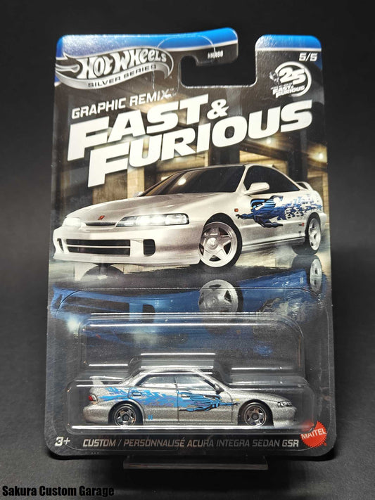 Hot Wheels - Custom Acura Integra Sedan GSR (2025) Fast & Furious - Graphic Remix 5/5