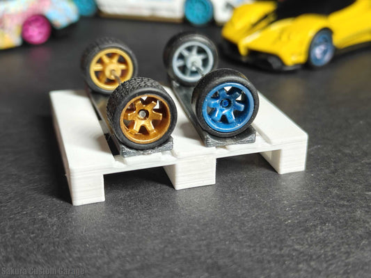 SpeedRides:  TE-37 Type (Gold + Blue )  - Custom Painted Wheels