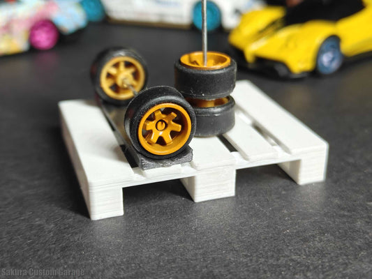 SpeedRides:  TE-37 Type (Orange)  - Custom Painted Wheels