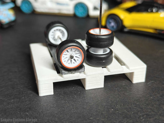 SpeedRides:  BBS Type (White + Orange Pinstrip Line) - Custom Painting Wheels