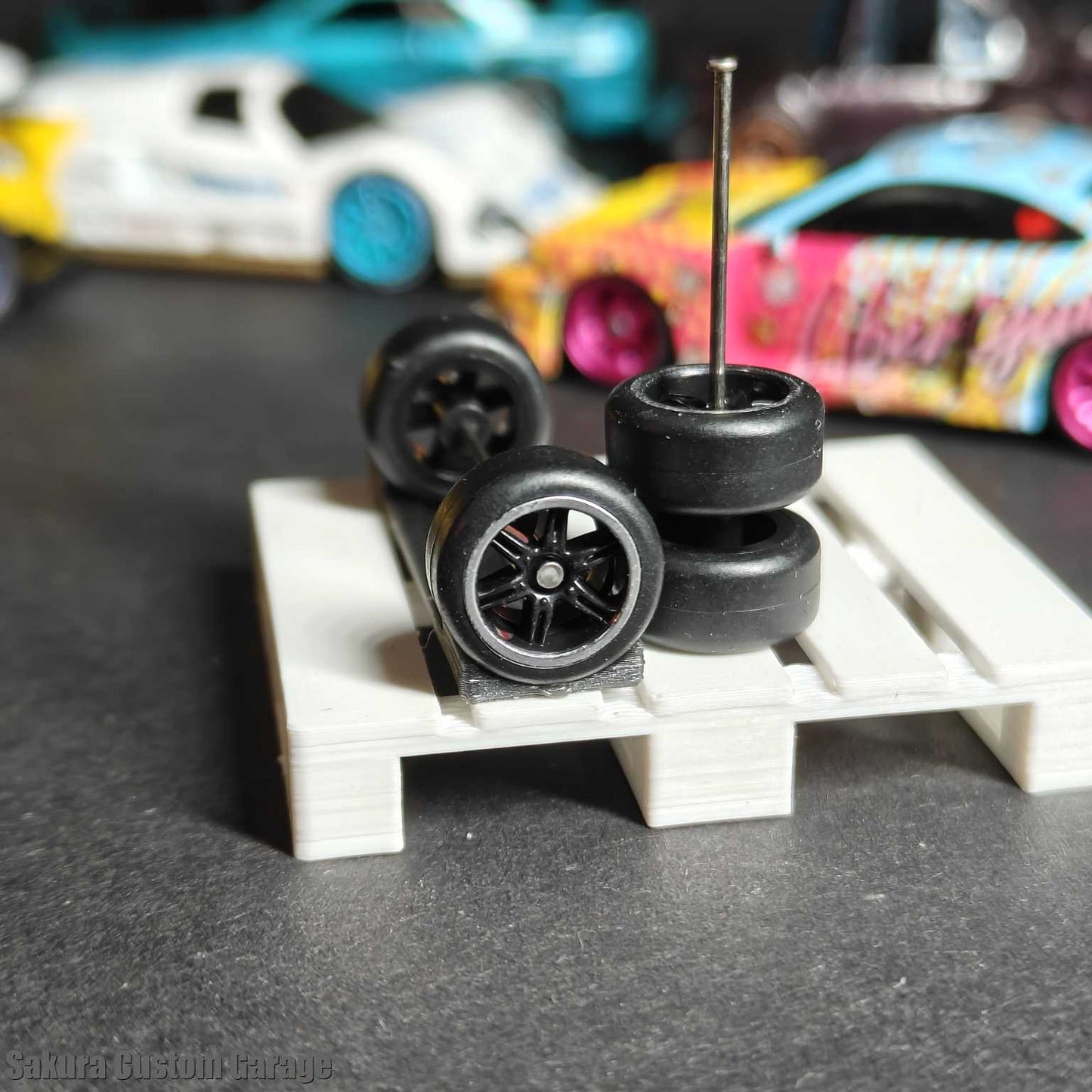 SpeedRides:  Split 6-Spoke (Black with  Silver Pinstripe)