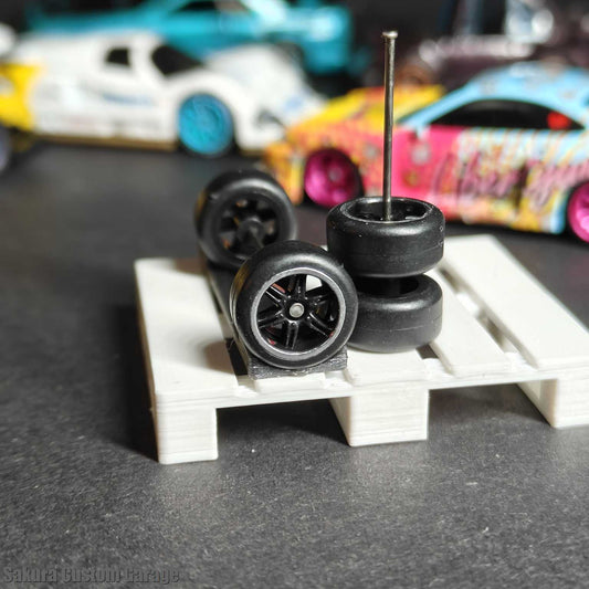 SpeedRides:  Split 6-Spoke (Black with  Silver Pinstripe)