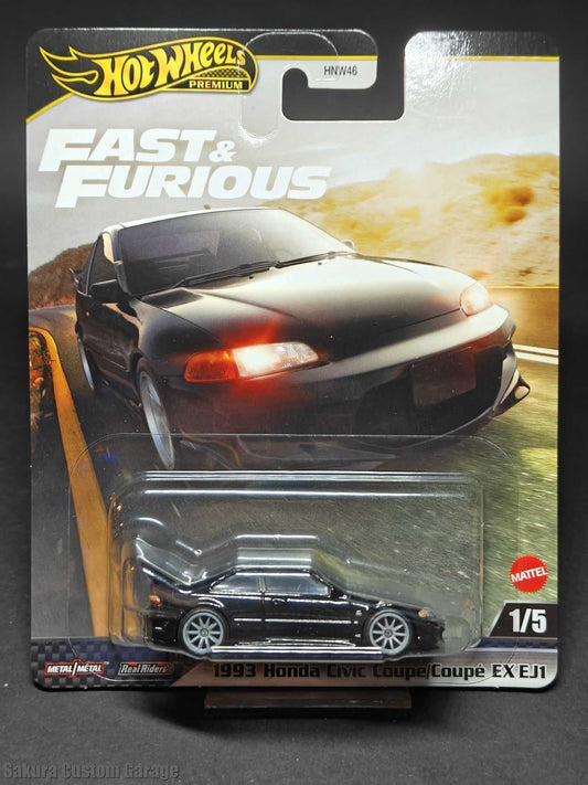 Hot Wheels - 1993 Honda Civic Coupe EX EJ1 (2025) - Fast & Furious 1/5