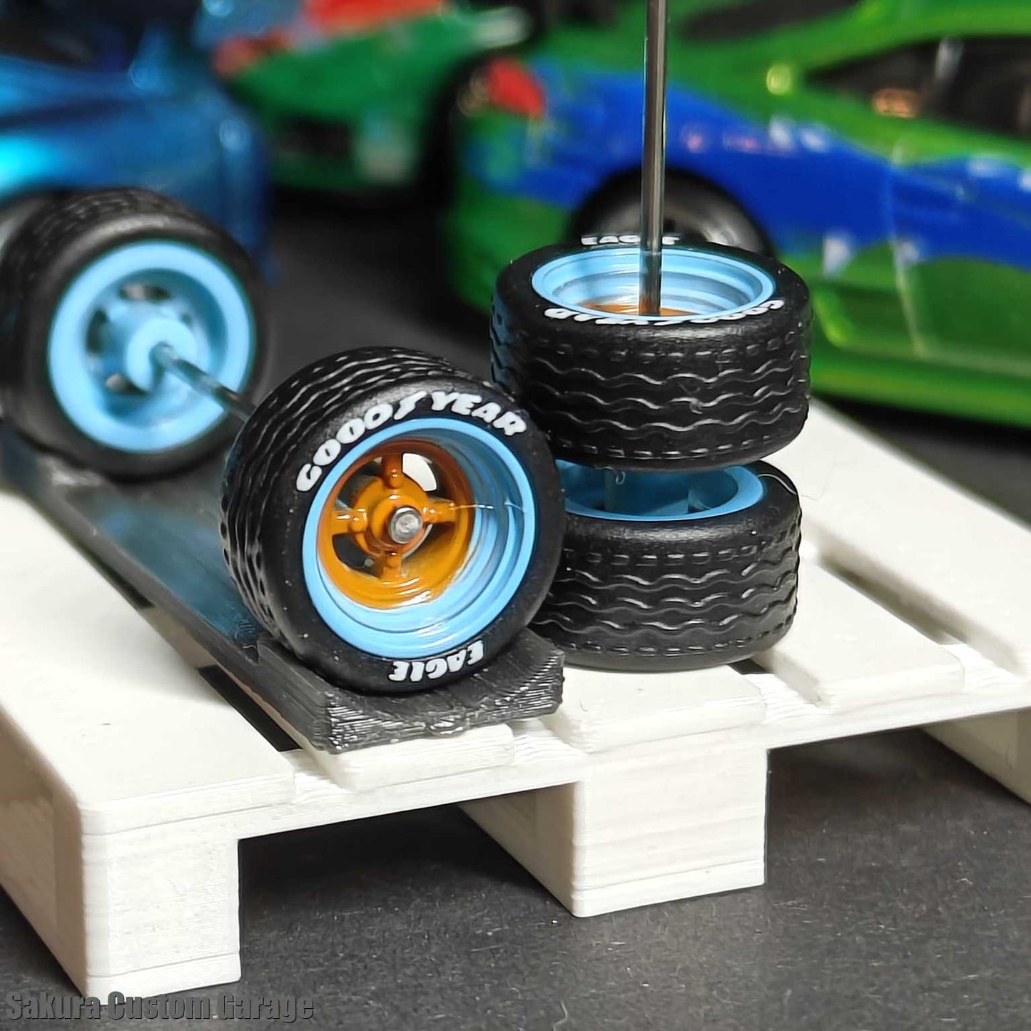 SpeedRides:  Japan 4-Spoke (Orange + Blue) / Goodyear Eagle -  GULF EDITION