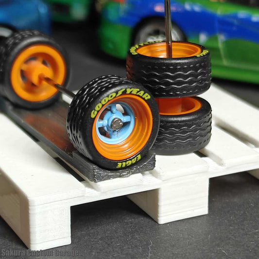 SpeedRides:  Japan 4-Spoke (Blue + Orange) / Goodyear Eagle -  GULF EDITION