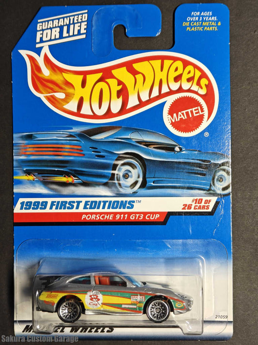 Hot Wheels - Porsche 911 GT3 Cup (1999) First Editions 10/26 - (Black spoiler version)