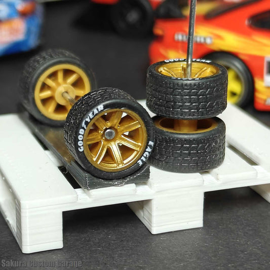 SpeedRides:  7-Spoke (Metalic Gold) / Goodyear Eagle