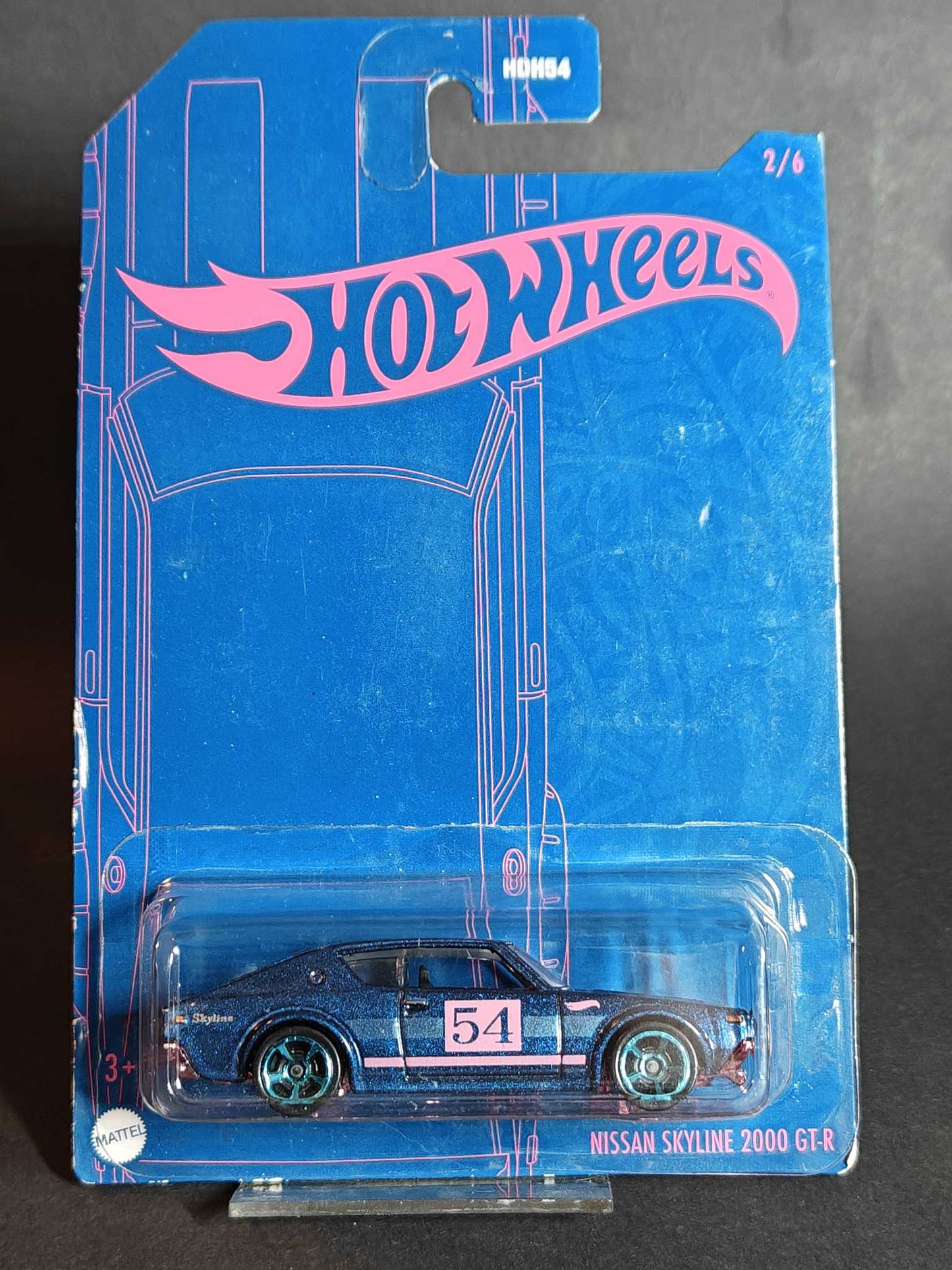 Hot Wheels - Nissan Skyline 2000 GT-R (2022) Blue and Pink 2/6
