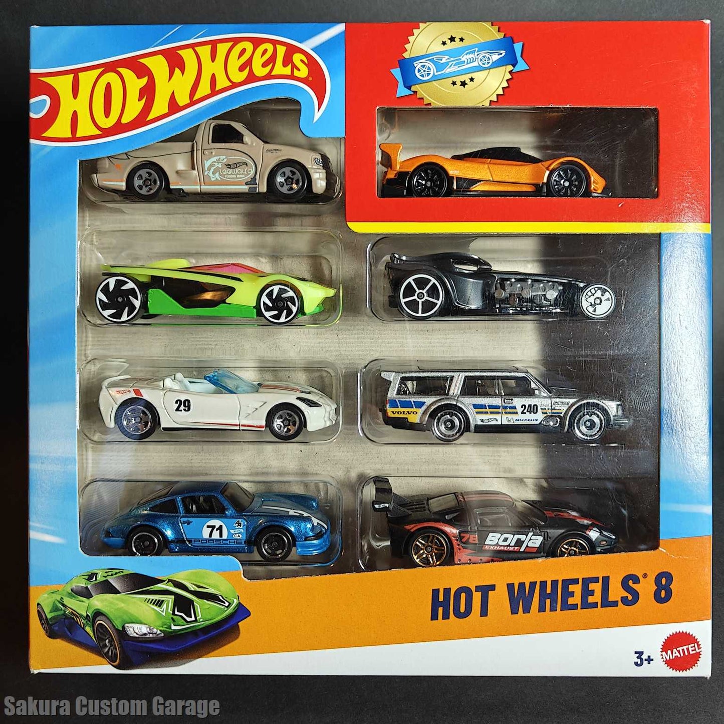 Hot Wheels - Multi pack 8-pack (2025) V-2 (Pagani, Porsche, Corvette)