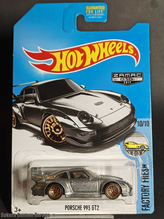 Hot Wheels: Porsche 993 GT2 (2017) ZAMAC #010 Factory Fresh 10/10 (Walmart Exclusive)