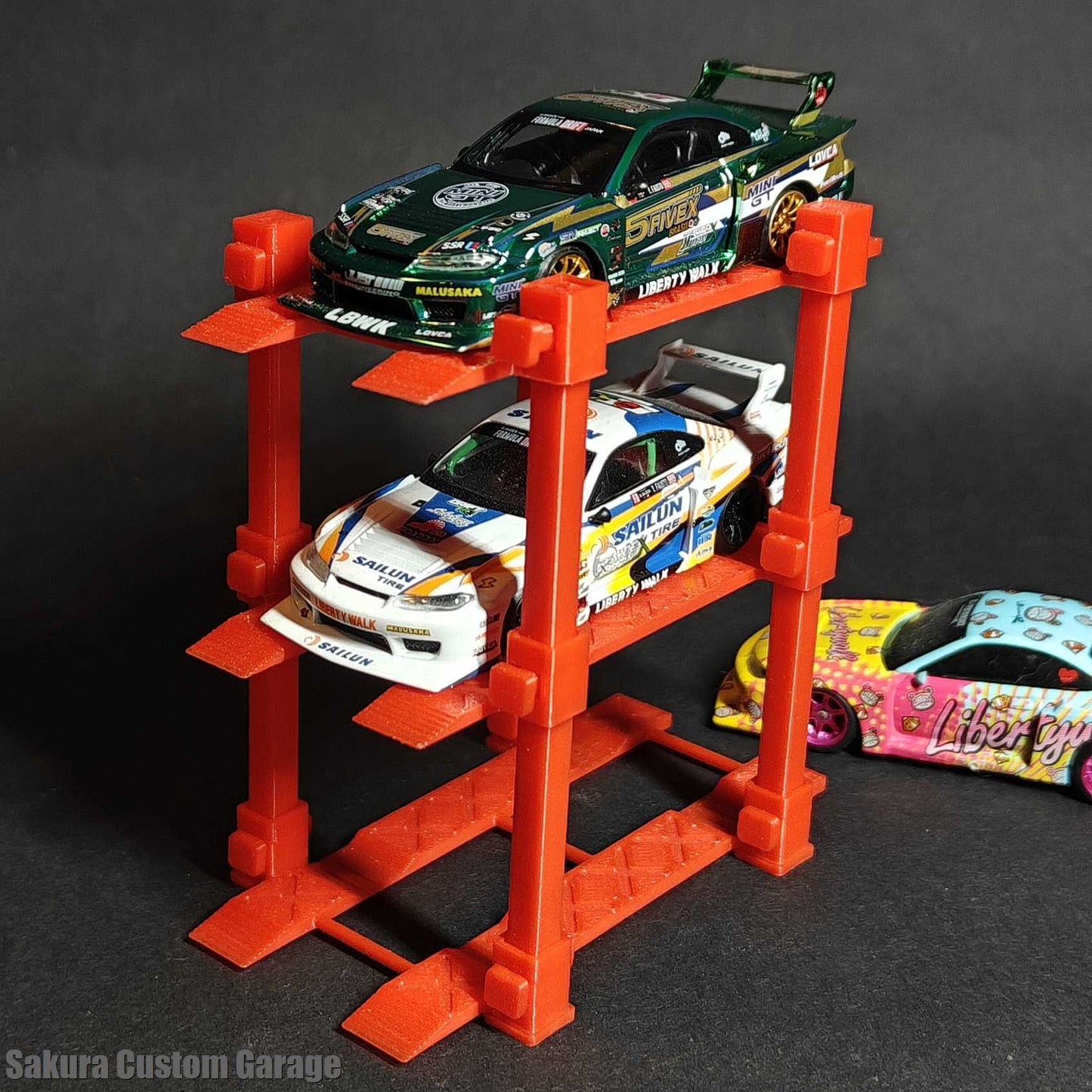 SCG 1/64 Displays - Workshop Garage Post   - Version 3 (Red)