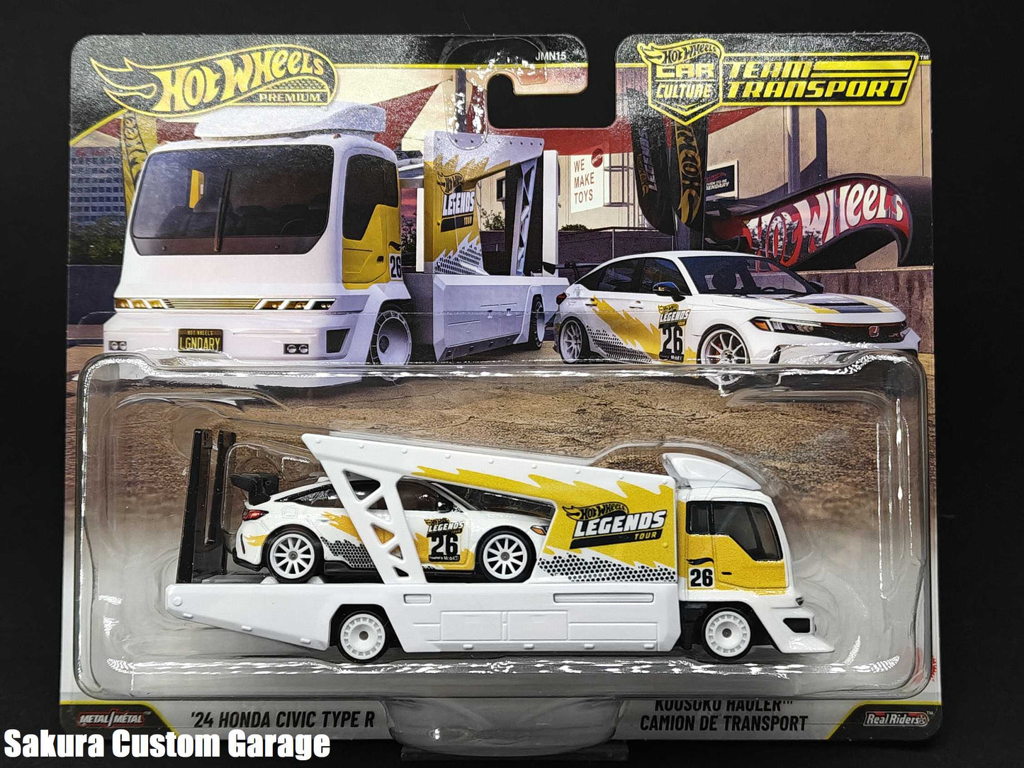 Hot Wheels - '24 Honda Civic Type R & Kousoku Hauler (2026) Car Culture: Team Transport  (Walmart Legends Tour Exclusive)