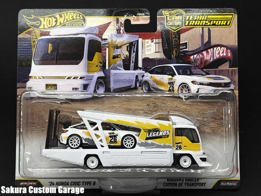 Hot Wheels - '24 Honda Civic Type R & Kousoku Hauler (2026) Car Culture: Team Transport  (Walmart Legends Tour Exclusive)
