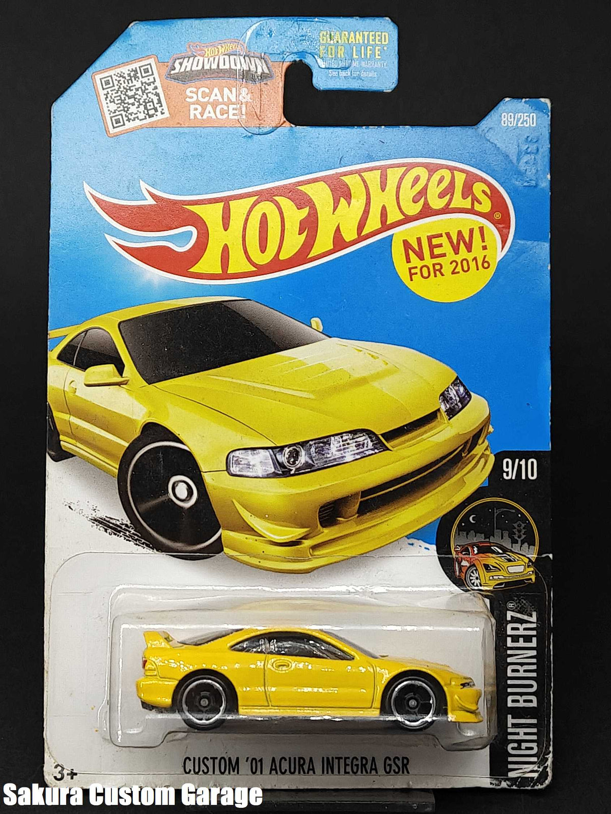 Hot Wheels - Custom '01 Acura Integra GSR (2016 First Editions) 9/10 Nightburnerz 89/250