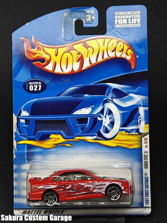 Hot Wheels - Honda Civic Si (2001) - 15/36 2001 First Editions #027 (2) (PR5 Wheels Variant)