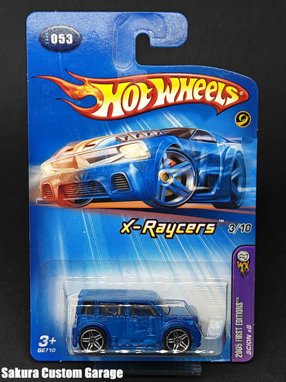 Hot Wheels - Scion xB with ,,pop-off'' base  (2005 First Editions) 63/100 X-Racers #53 (US Kmart Exclusive model)