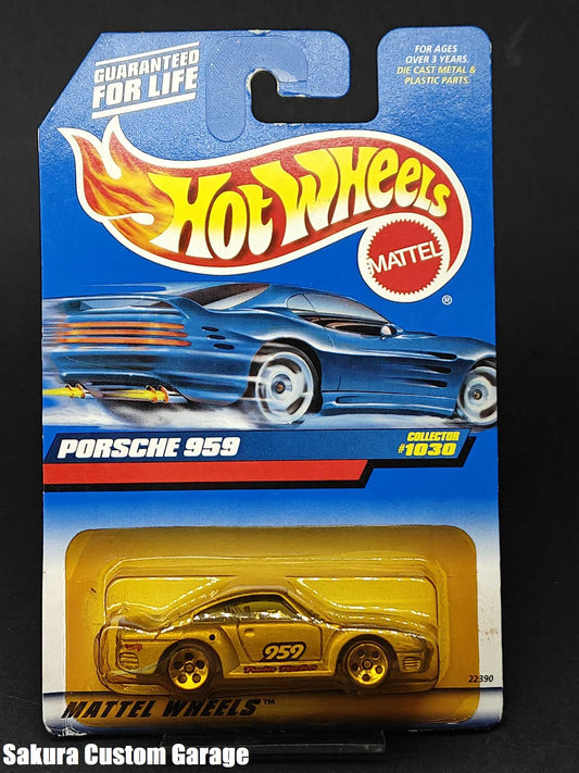 Hot Wheels -  Porsche 959 (1999)  Mainline Series #1030 (cracked plastic blister)