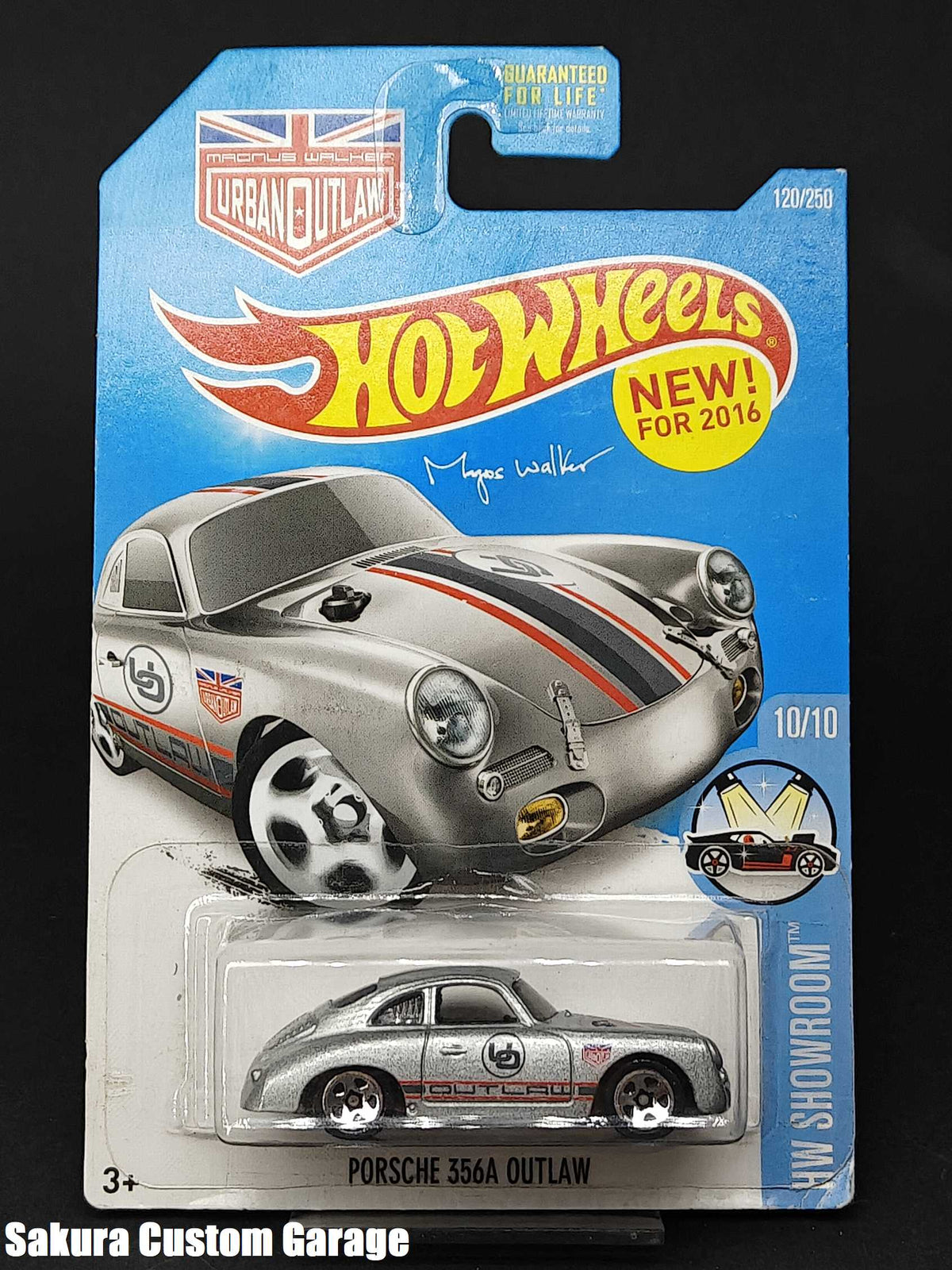 Hot Wheels - Porsche 356A (2016 First Editions) 10/10 HW Showroom 120/250 (Long US Card)