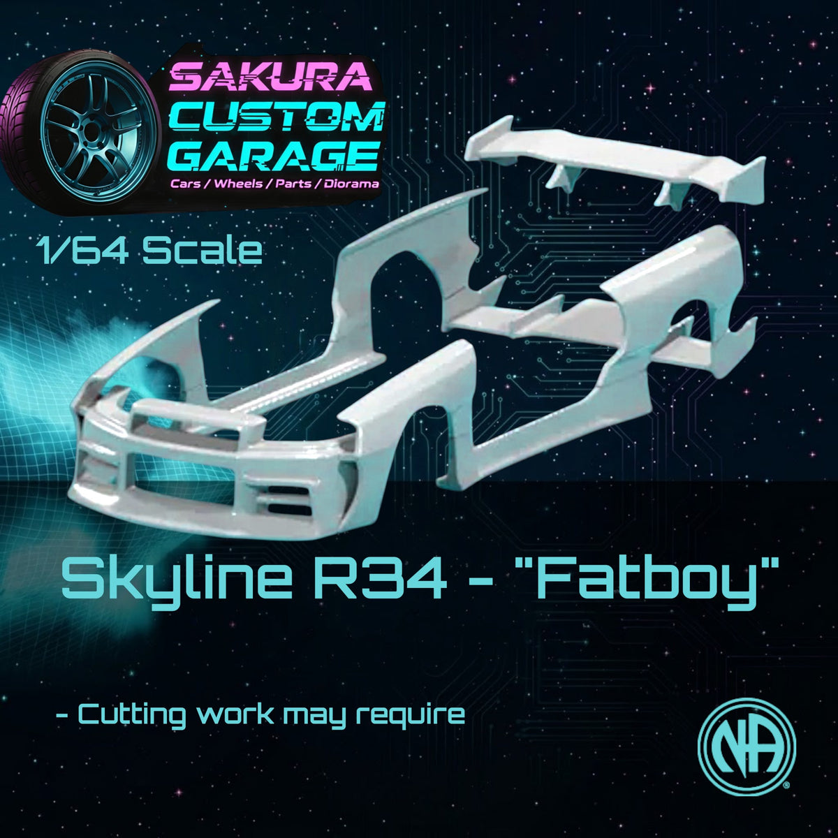 1/64 Bodykit: Nissan Skyline  GT-R R34 (BCNR34) Fatboy Bodykit - Nissan_005