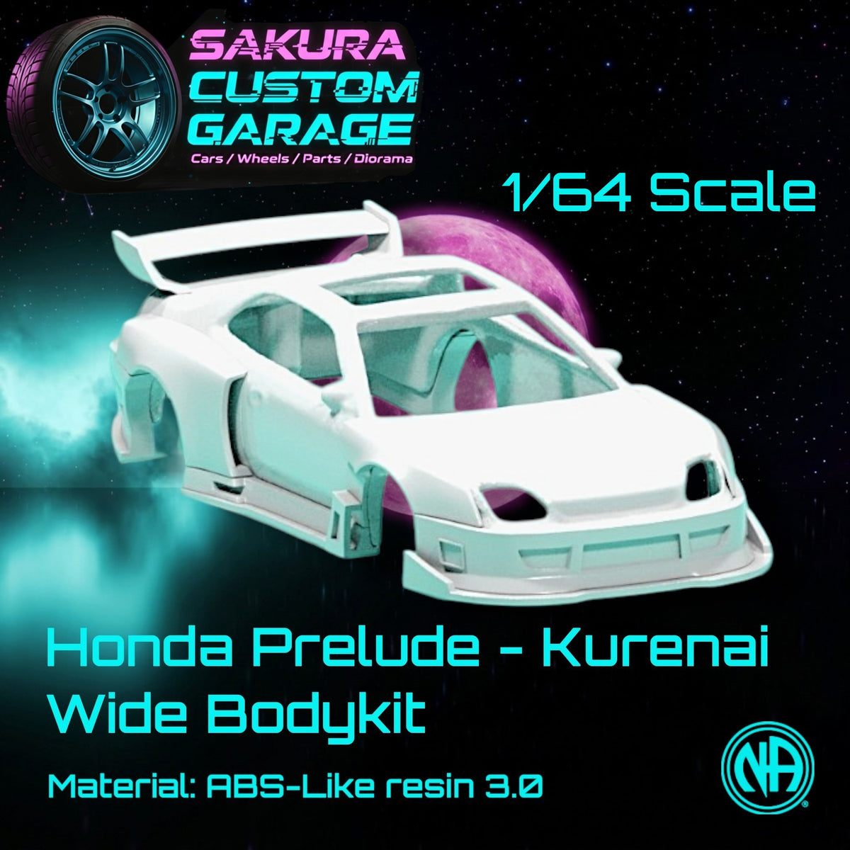 1/64 Bodykit: '92 Honda Prelude   Kurenai Widebody  - Honda_001
