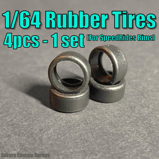 SpeedRides:  1/64 Slick Tire Set (outer diameter 10.8mm)