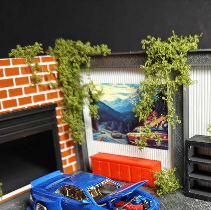 1/64 Miniature Climbing Vines & Foliage – Fabric Based (Bright Green)